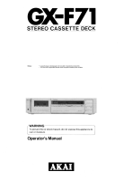 Akai GXF-71-Owners-Manual